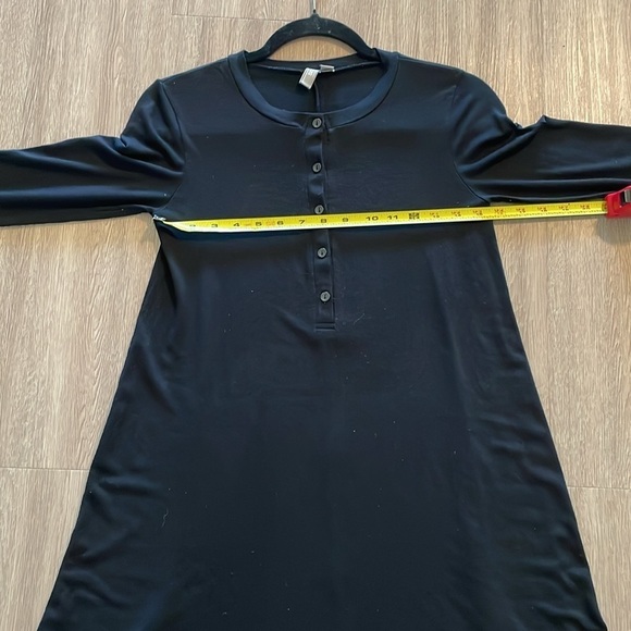 ASOS Women Henley Midi Dress Size 6 Black Jersey Knit Contemporary Whimsigoth - Picture 11 of 14